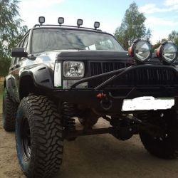 Передний бампер для Jeep Cherokee XJ (1984-2001) с кенгурятником